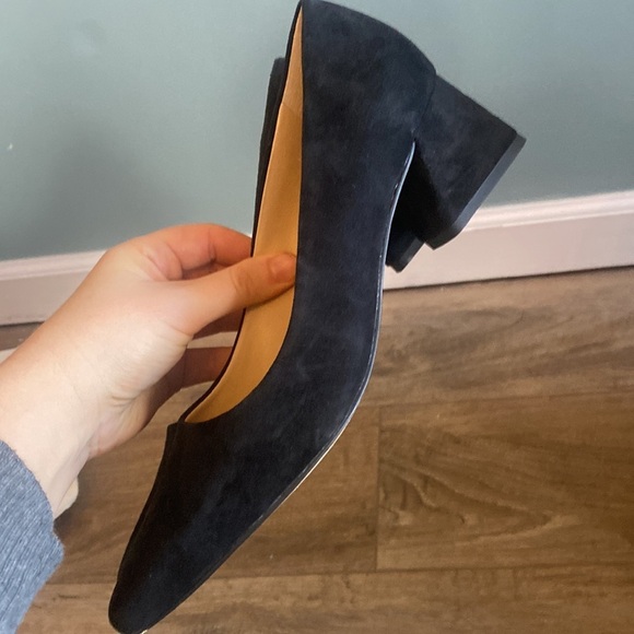 Franco Sarto Women's Jesslyn Pump black suede. Square heel point toe Sz 7.5 - Picture 3 of 6